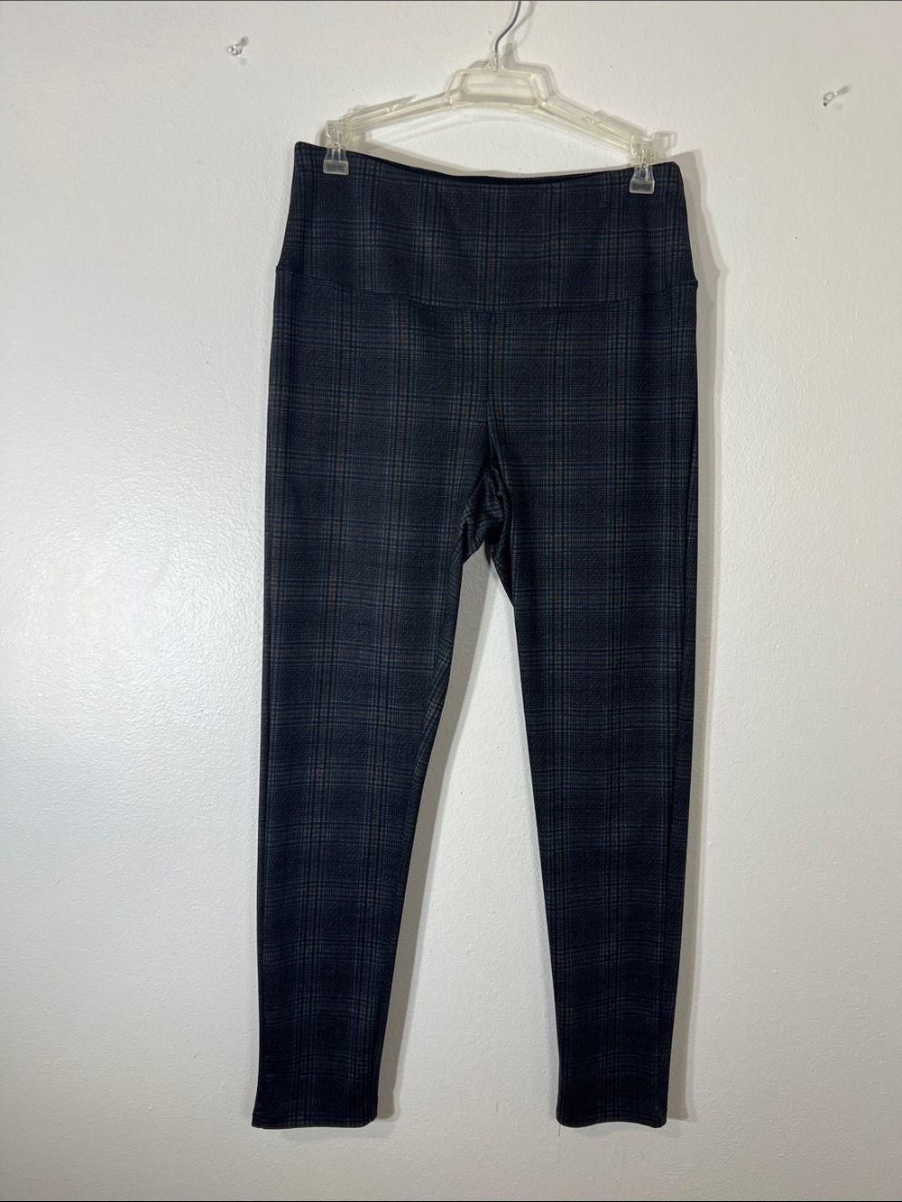 Black Plaid High-Waist Leggings
